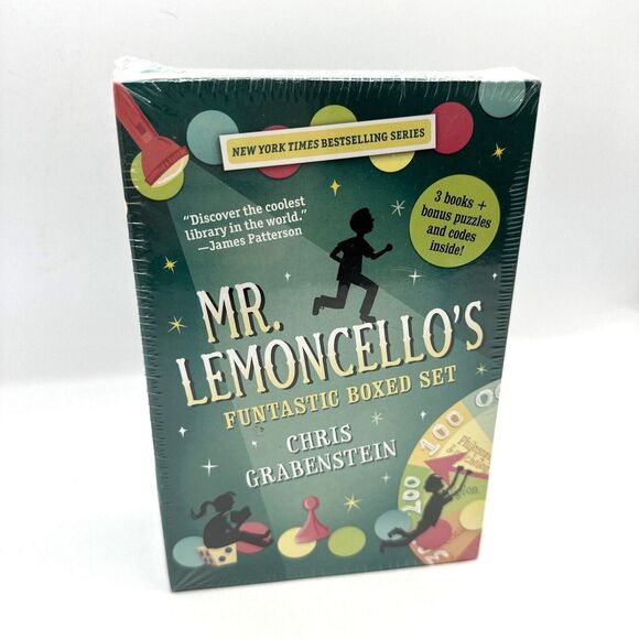Mr. Lemoncello's Library: Mr. Lemoncello's Funtastic Boxed Set : Books 1-3 NEW - Picture 1 of 3